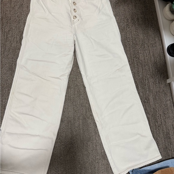 Reformation Cream Wide-Leg Jeans - Picture 1 of 3